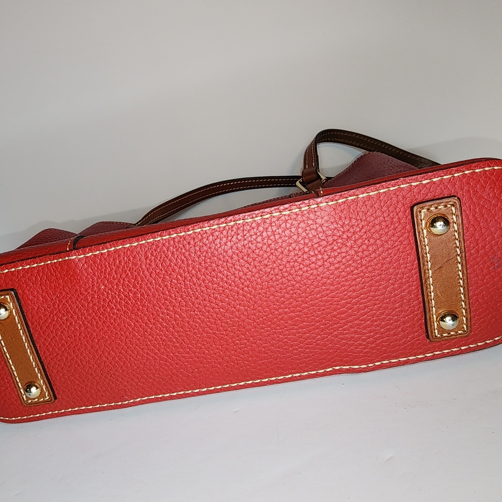 DOONEY & BOURKE Designer LEXINGTON Red Pebbled Leather  Tote Handbag Purse - Picture 10 of 16